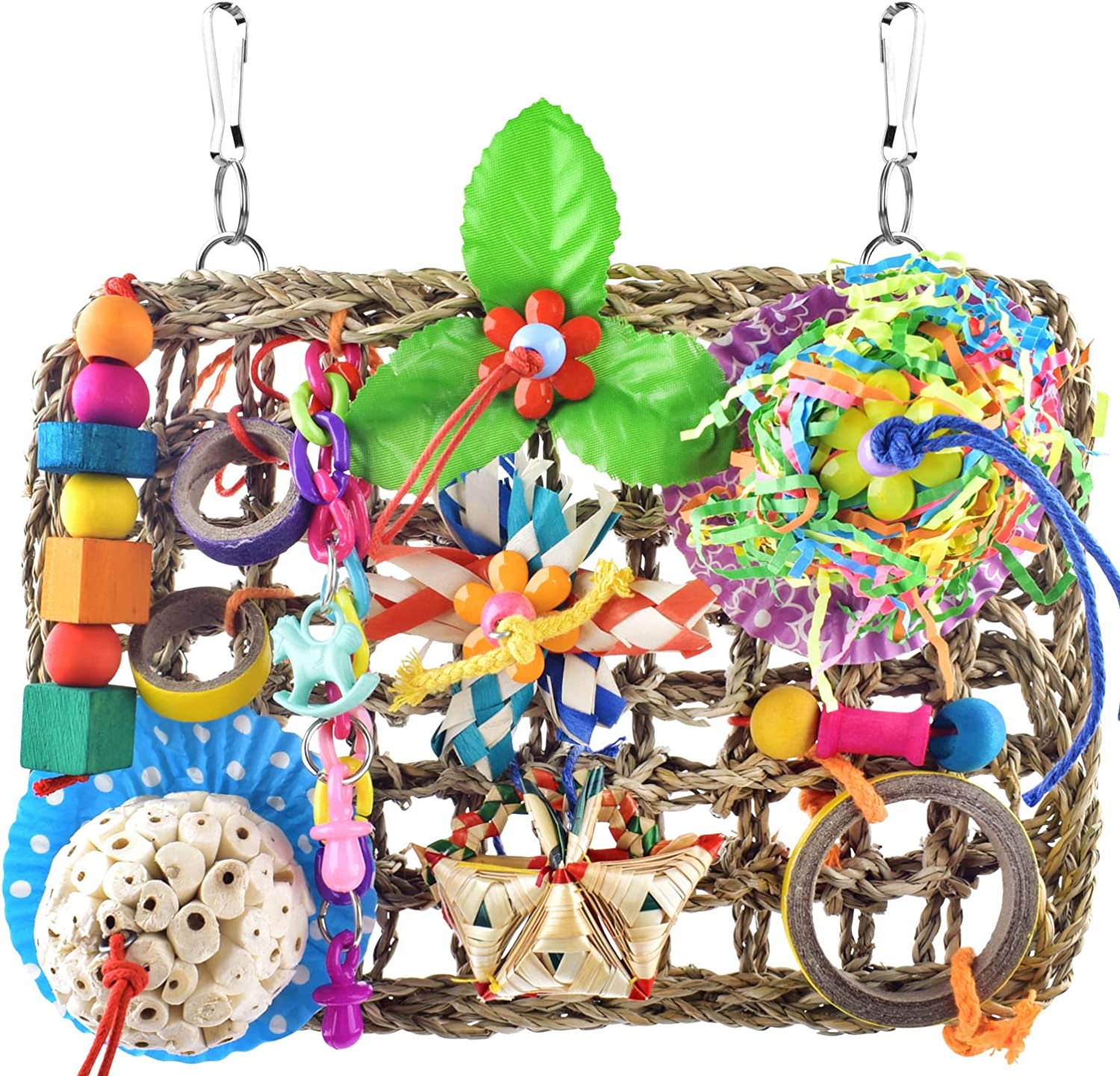 Green Cheek Conure Toys - KATUMO Parrot Foraging Toys Hanging Mat