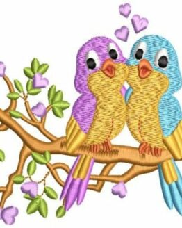Birds on a Branch Embroidery Design