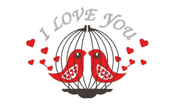 Love Birds Embroidery Design